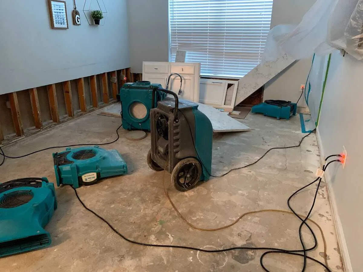 Dehumidifier in flood-cut room for Water Extraction & Removal in Holdenville